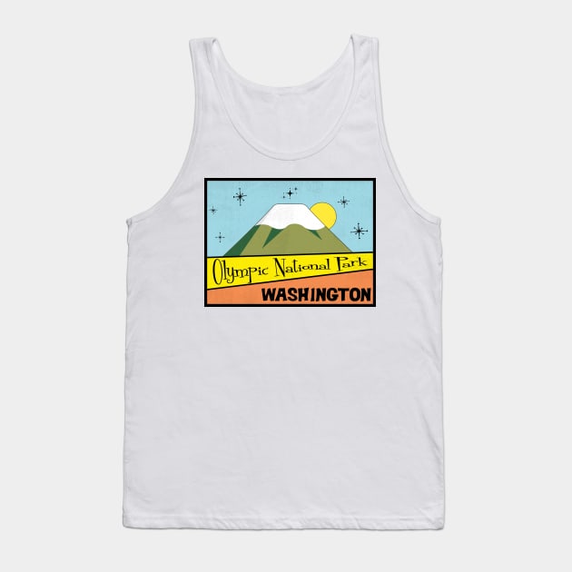 Olympic National Park Washington Retro Tank Top by TravelTime